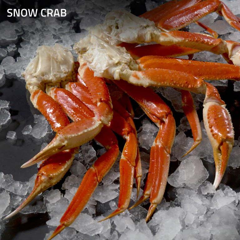Sections de crabe des neiges jumbo fraîchement cuites - 5lb